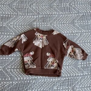 Zara Brown Santa Kids Sweatshirt